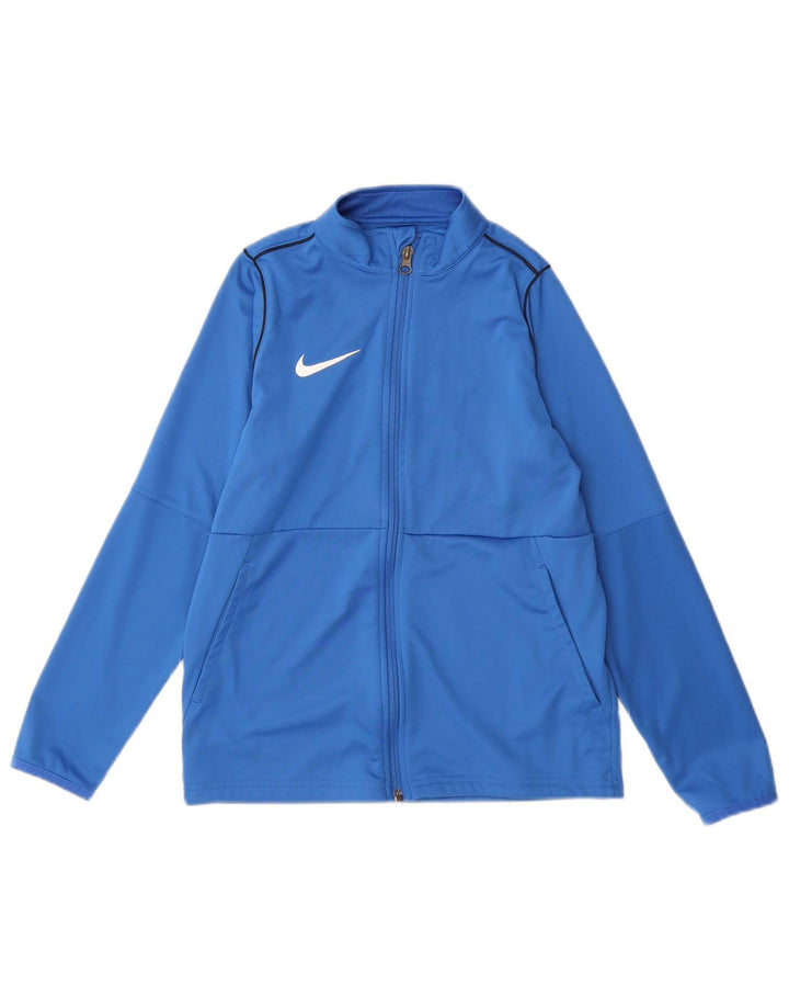 Μπουφάν Nike Boys Dri Fit αθλητική φόρμα 10-11 ετών μεσαίο μπλε πολυεστέρας