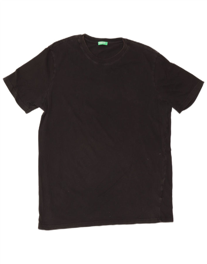 Ανδρικό T-Shirt Benetton Top μεγάλο μαύρο βαμβακερό