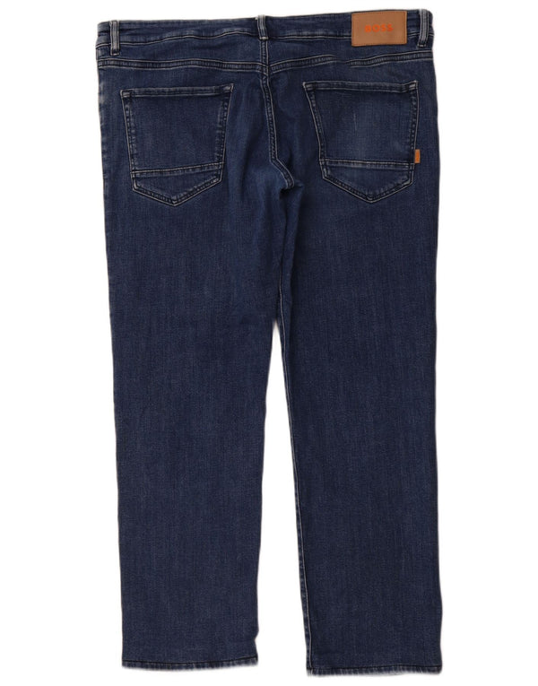 Ανδρικό τζιν HUGO BOSS ίσιο W40 L29 Μπλε βαμβακερό