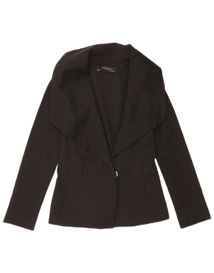 Zara Γυναικείο σακάκι 1 κουμπιού Blazer UK 12 Medium Black