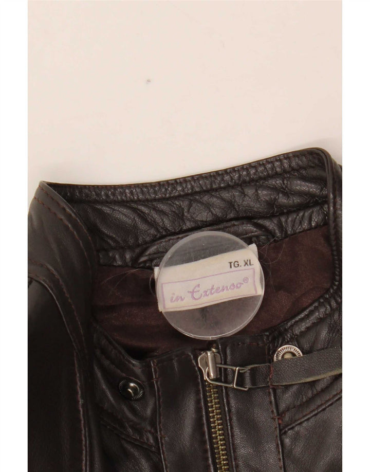 Σε Extenso Γυναικείο Bomber Δερμάτινο Μπουφάν UK 18 XL Brown