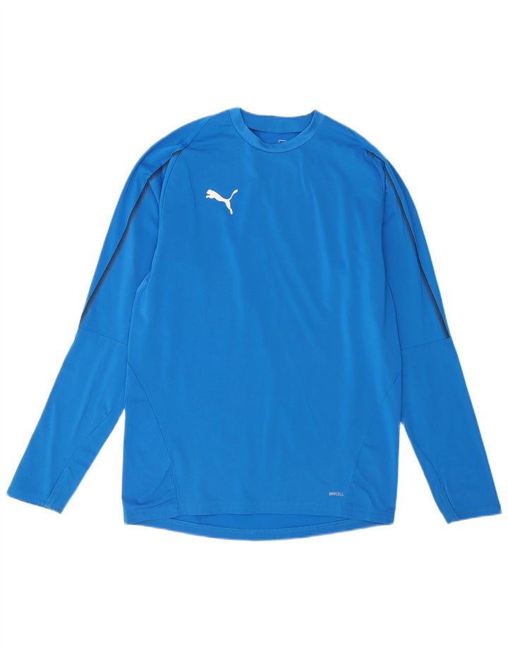 Ανδρικό τοπ Puma μακρυμάνικο μεσαίο μπλε πολυεστέρας