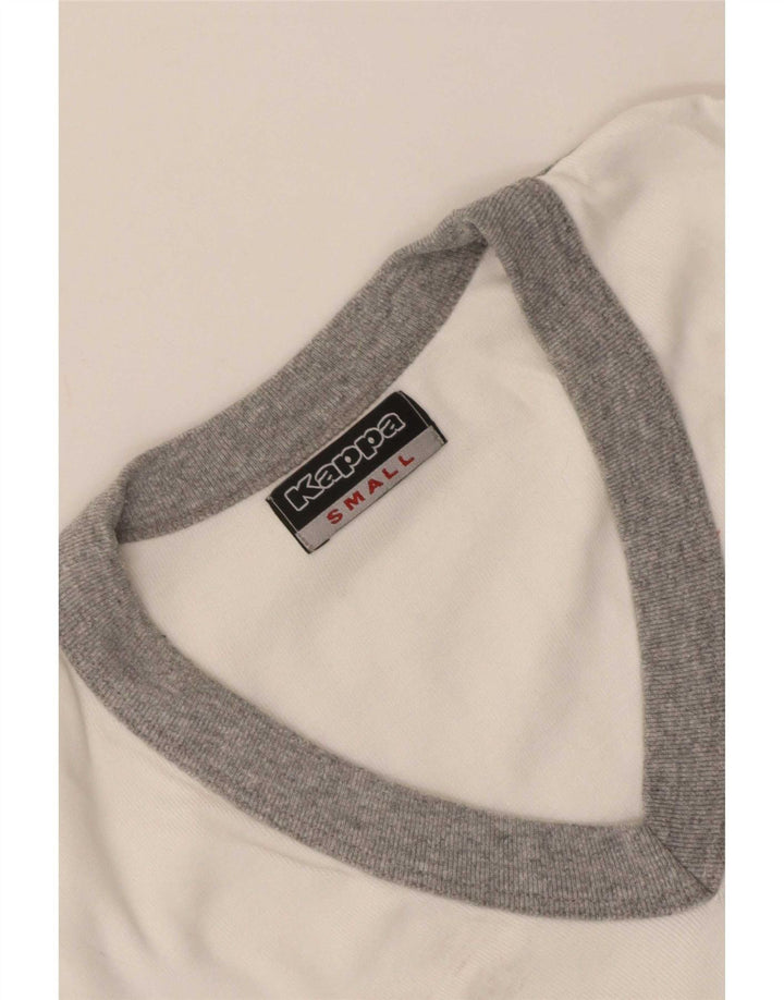 Kappa Γυναικείο T-Shirt Top UK 8 Small White Colourblock