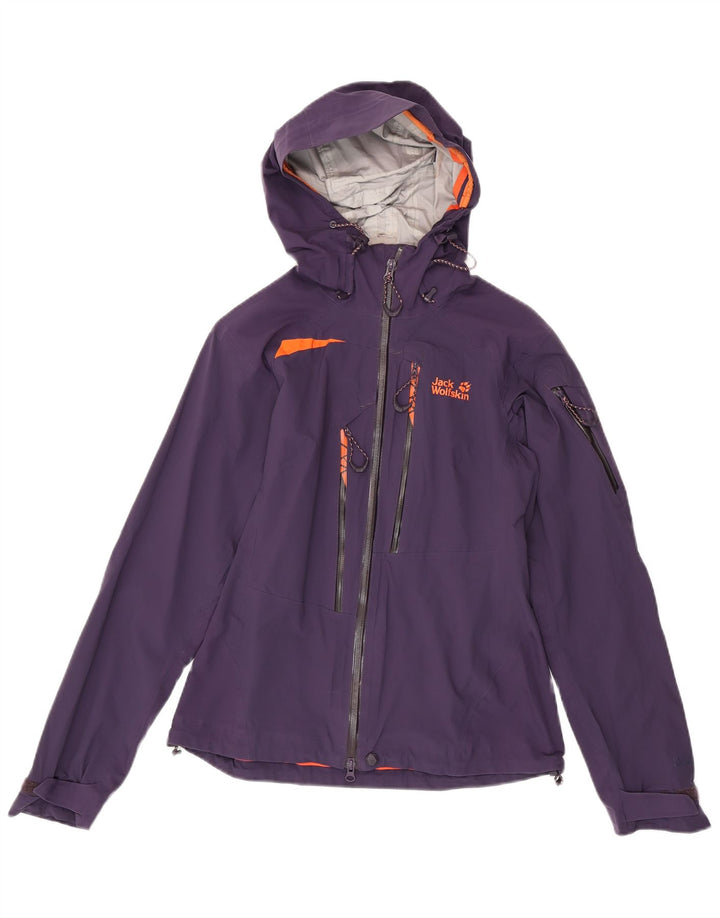 Jack Wolfskin γυναικείο μπουφάν βροχής με κουκούλα UK 10 Small Purple Polyamide