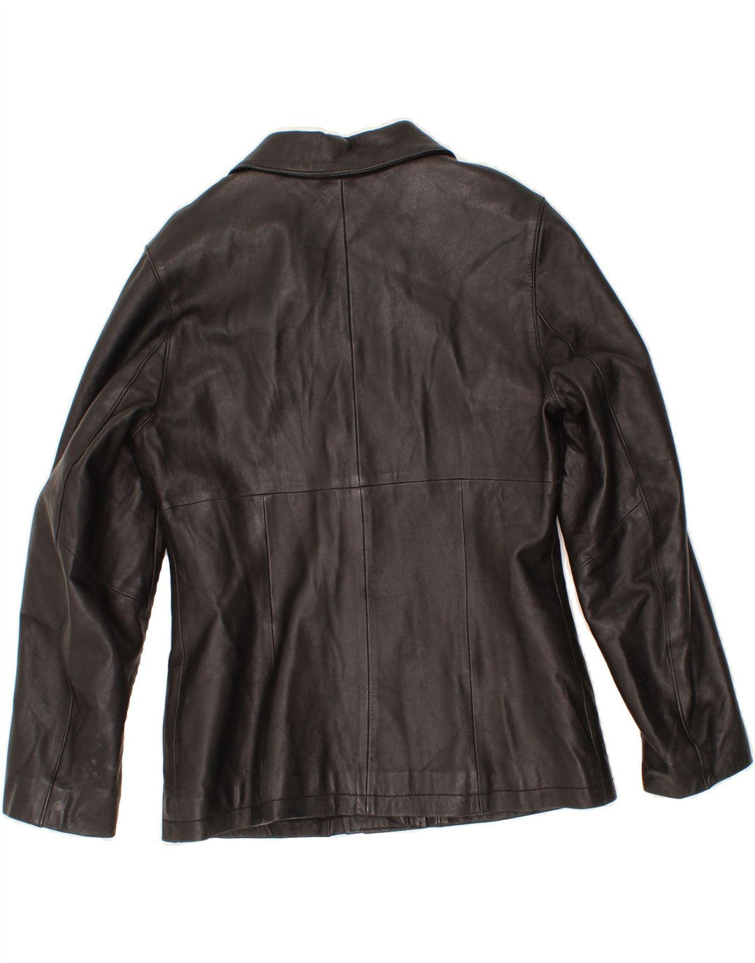 VINTAGE Womens Leather Jacket IT 42 Medium Black Leather Vintage Vintage and Second-Hand Vintage from Messina Hembry 