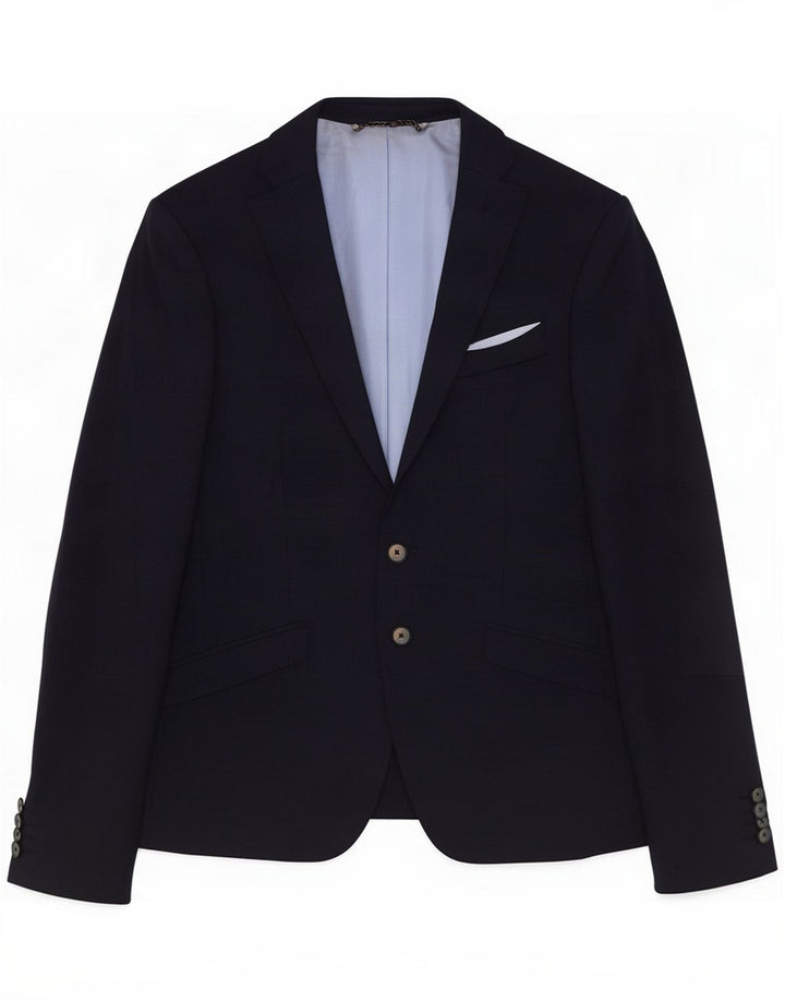 Zara Ανδρικό μπουφάν σακάκι με 2 κουμπιά EU 44 XS Navy Blue Wool