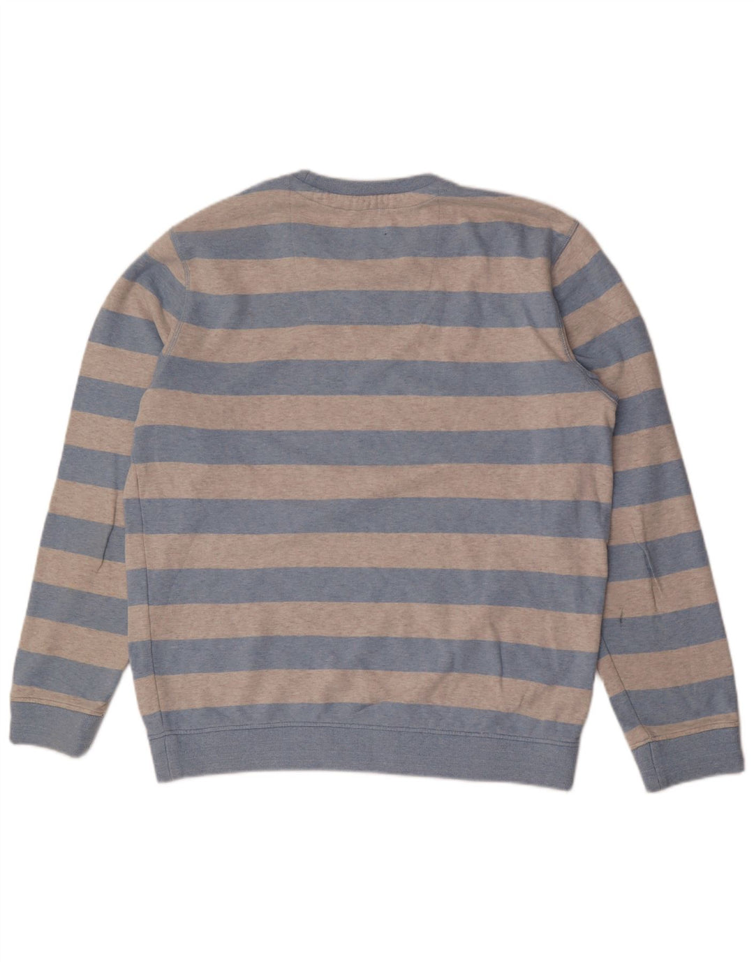CREW CLOTHING Ανδρικό φούτερ Jumper Μεγάλο γκρι ριγέ βαμβακερό