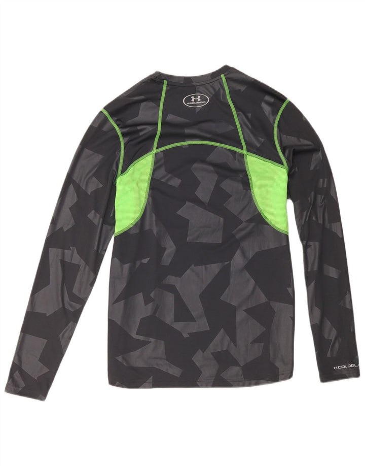 Under Armour Ανδρικό Heat Gear Top Μακρύ μανίκι Μικρός Γκρι γεωμετρικός πολυεστέρας