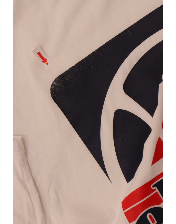 Ellesse Ανδρικό γραφικό T-Shirt Top Μικρό λευκό βαμβακερό
