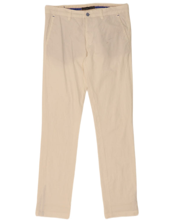 Zara Mens Slim Chino Trousers EU 40 Medium W31 L33 White