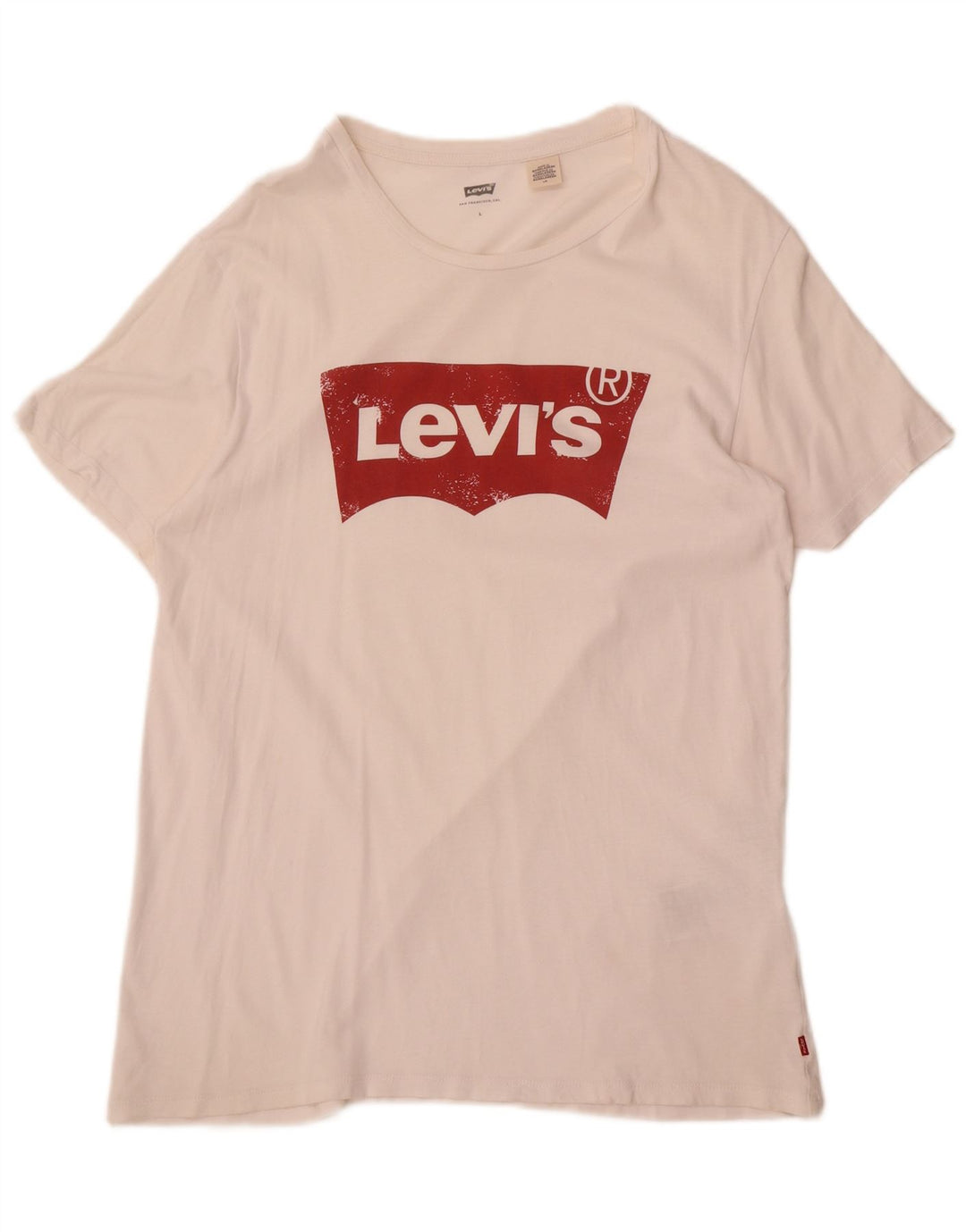 Ανδρικό γραφικό T-Shirt Levi's Top μεγάλο λευκό βαμβακερό