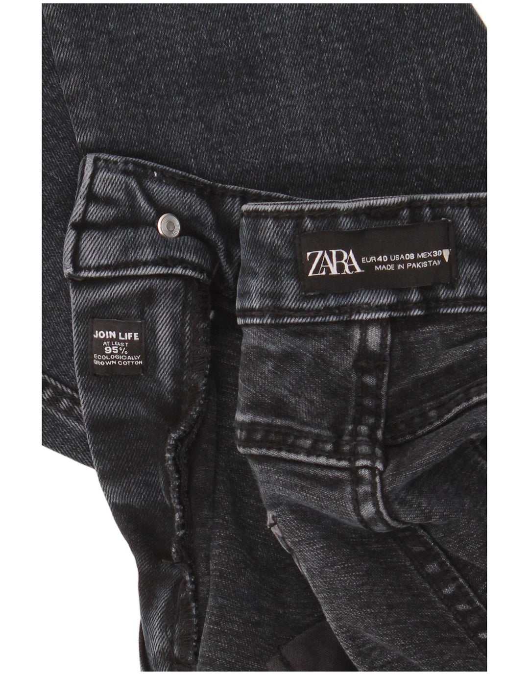 Zara Γυναικείο Cropped Jeans EU 40 Medium W30 L25 Navy Blue Cotton