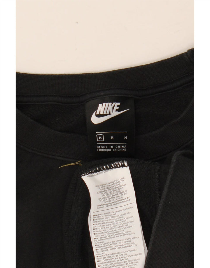 Γυναικείο γραφικό φούτερ NIKE Jumper UK 14 μεσαίο μαύρο βαμβακερό