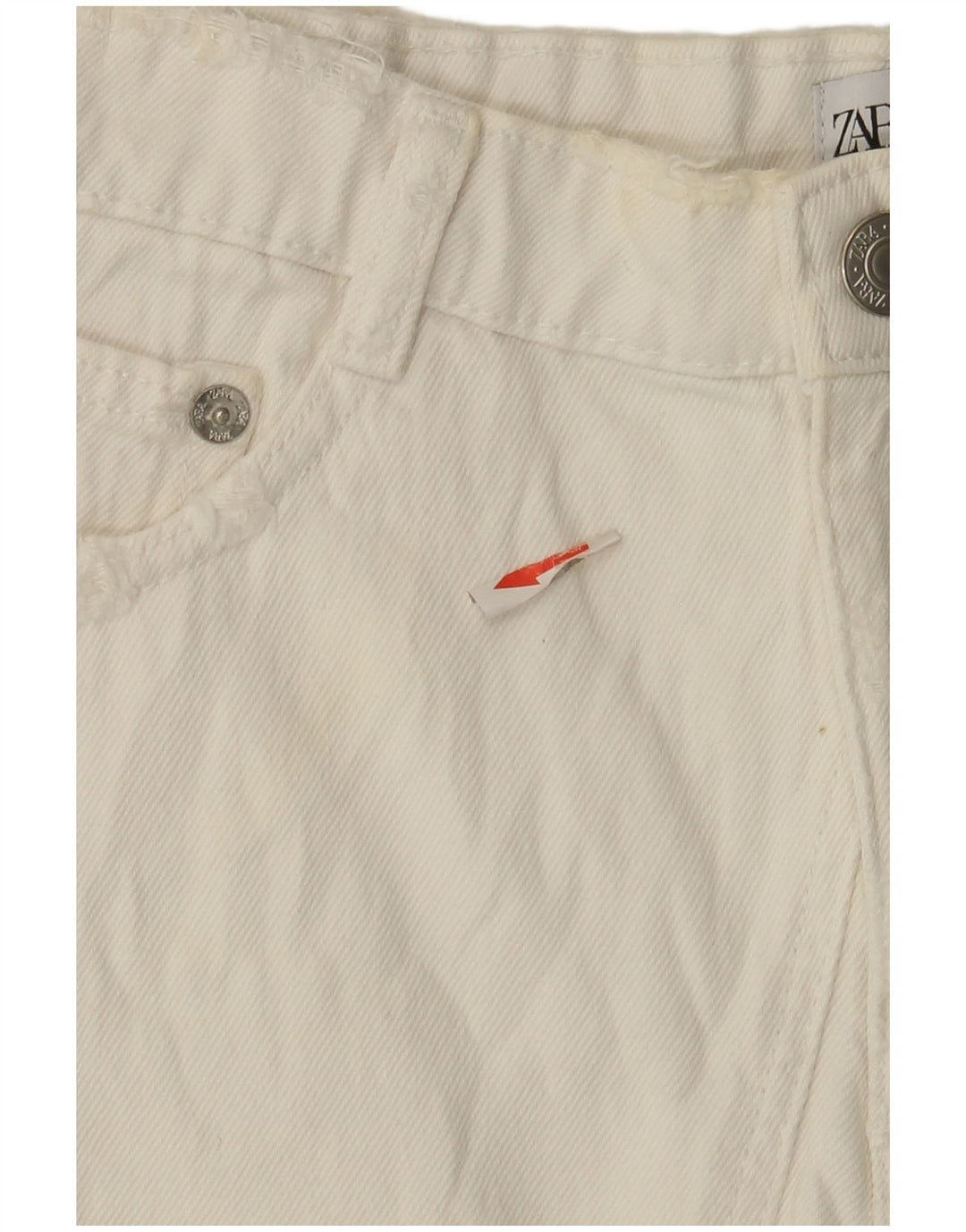 Zara Γυναικείο τζιν σορτς Small W26 Λευκό
