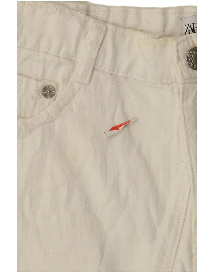 Zara Γυναικείο τζιν σορτς Small W26 Λευκό
