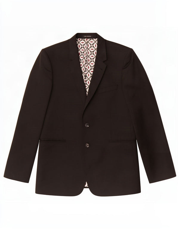 Ted Baker Ανδρικό σακάκι με 2 κουμπιά σακάκι UK 42 XL μαύρο μαλλί