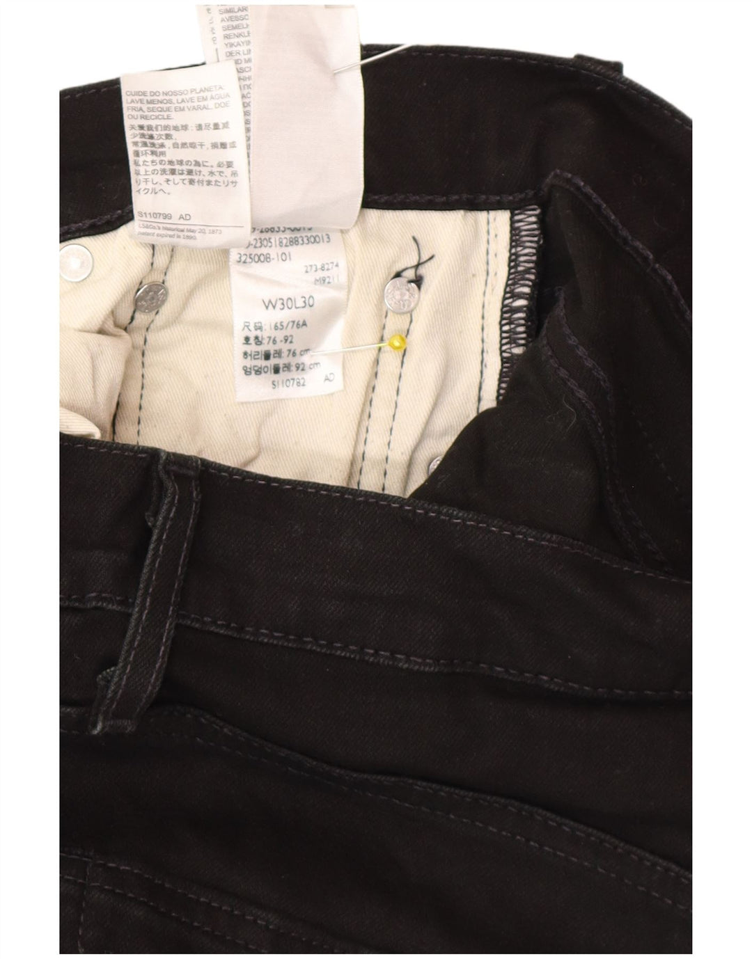 Ανδρικό τζιν Levi's Slim W30 L30 μαύρο βαμβακερό