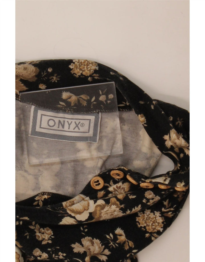 Γυναικείο αμάνικο κορμάκι ONYX UK 8 Small Black Floral