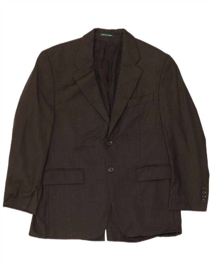 Ralph Lauren Ανδρικό σακάκι με 2 κουμπιά σακάκι IT 56 2XL μαύρο μαλλί