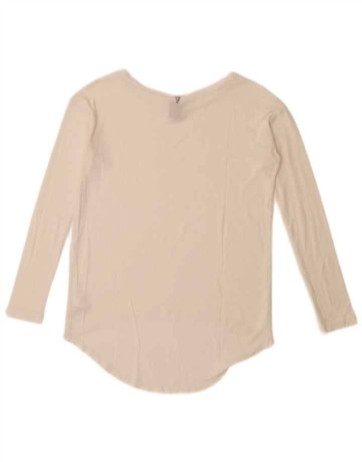 DONDUP Womens Top Long Sleeve UK 6 XS White Cotton