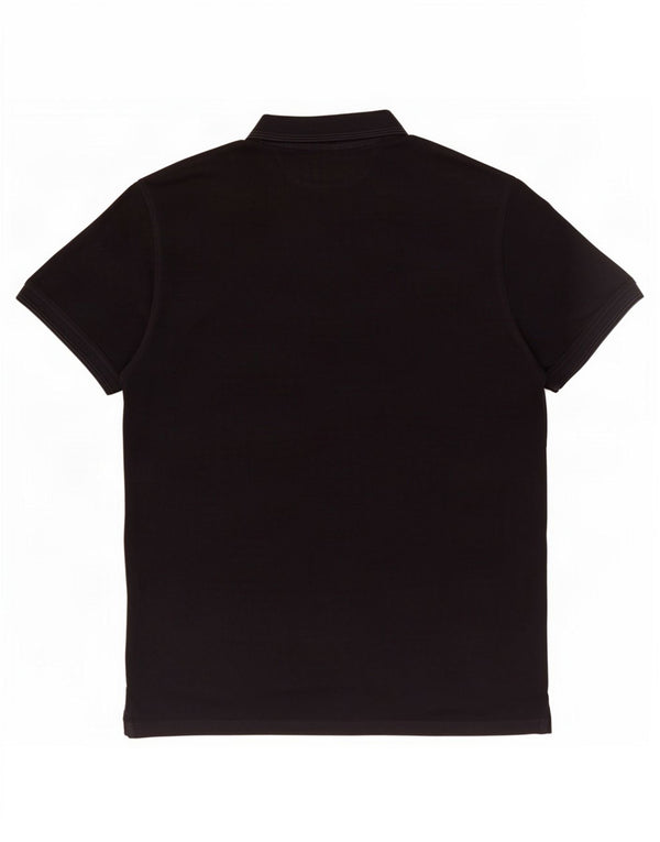 Massimo Dutti Ανδρικό Πόλο Μπλουζάκι XL Μαύρο βαμβακερό