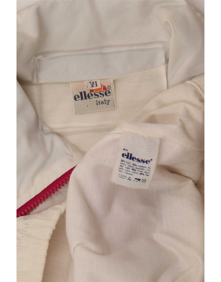 Ellesse Γυναικεία αθλητική φόρμα Top Jacket UK 14 Medium White Colourblock Nylon