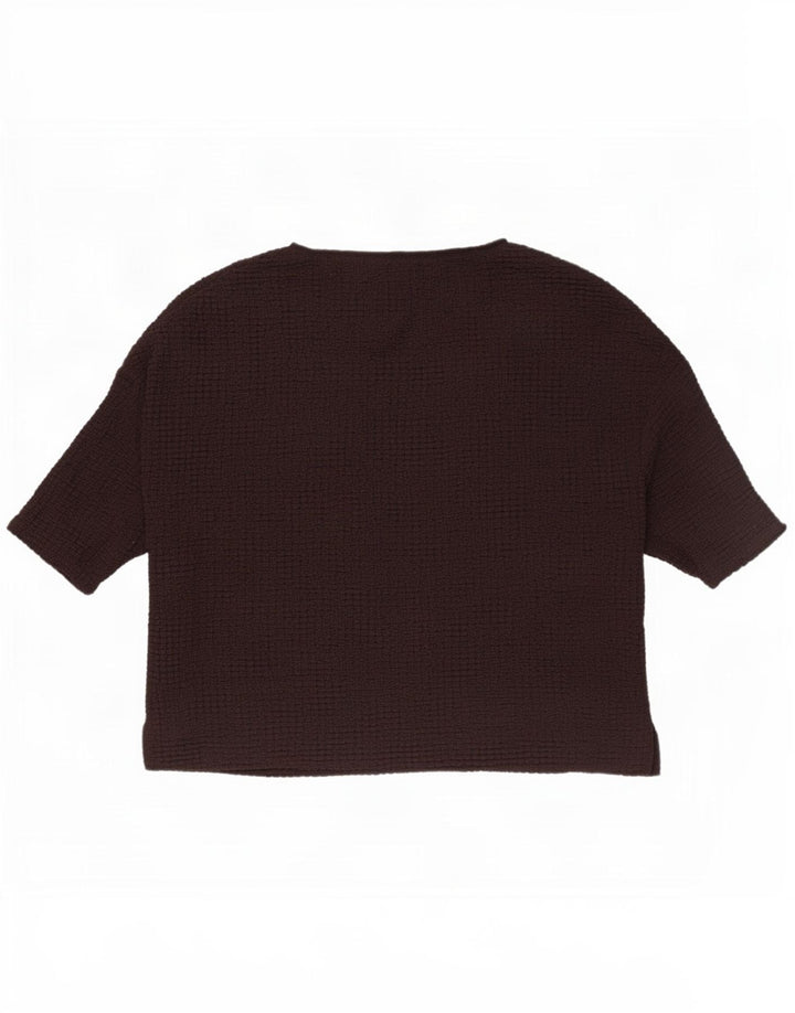 Marks & Spencer Γυναικεία Μπλούζα Τοπ UK 22 3XL Καφέ Πολυεστέρας