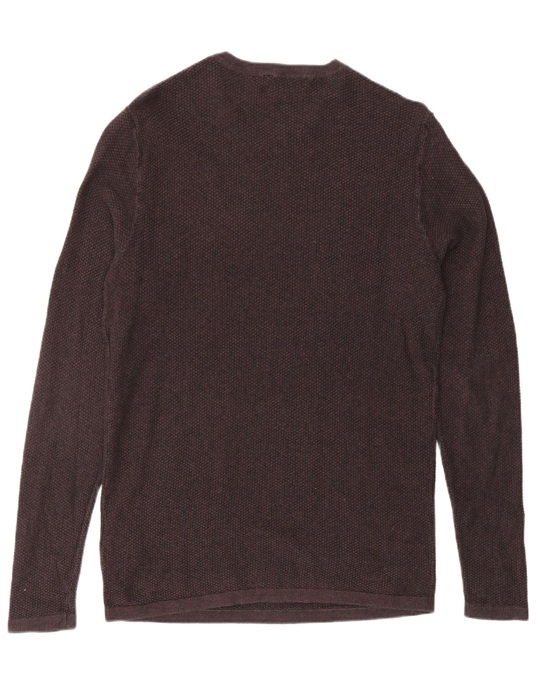 JACK & JONES Ανδρικό τοπ μακρυμάνικο μικρό βαμβακερό μπορντό
