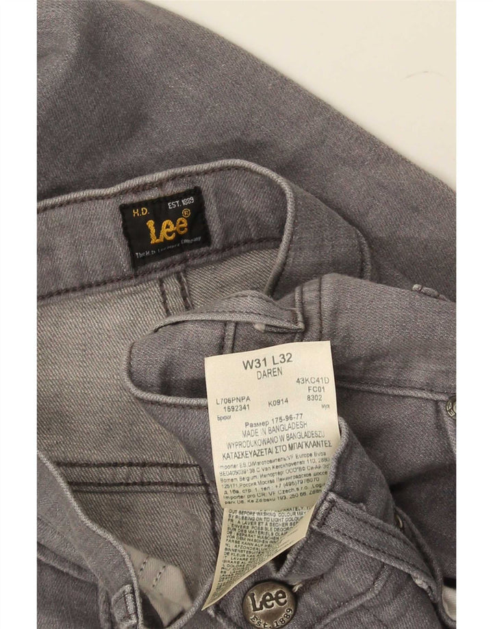 Lee Mens Daren Straight Jeans W31 L32 Γκρι βαμβακερό