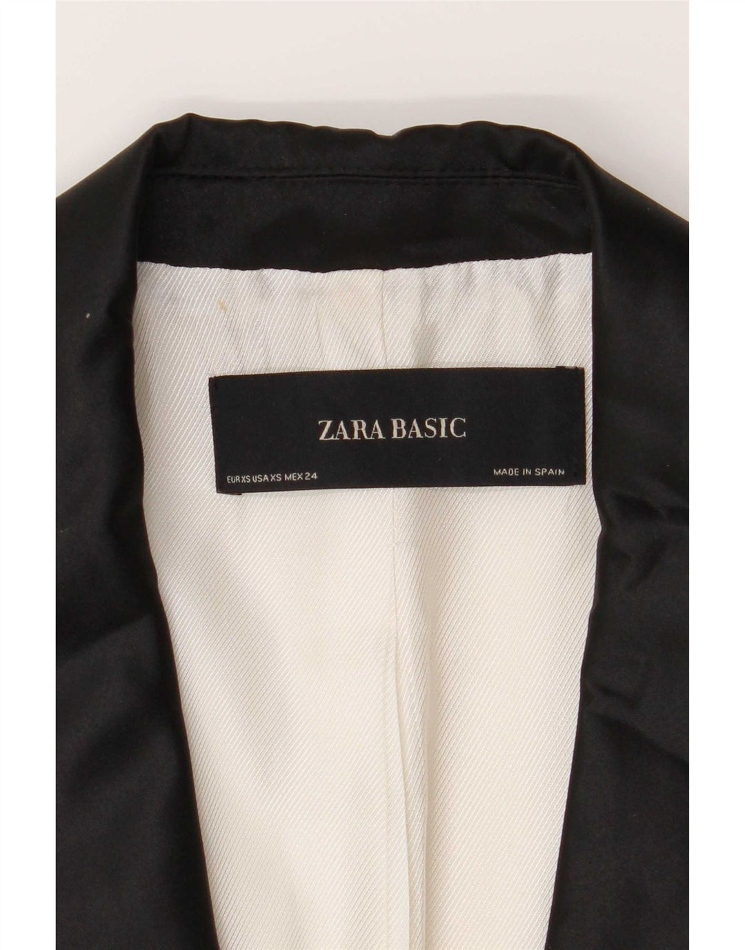 Zara Γυναικείο μπουφάν blazer UK 6 XS White Colourblock Polyester