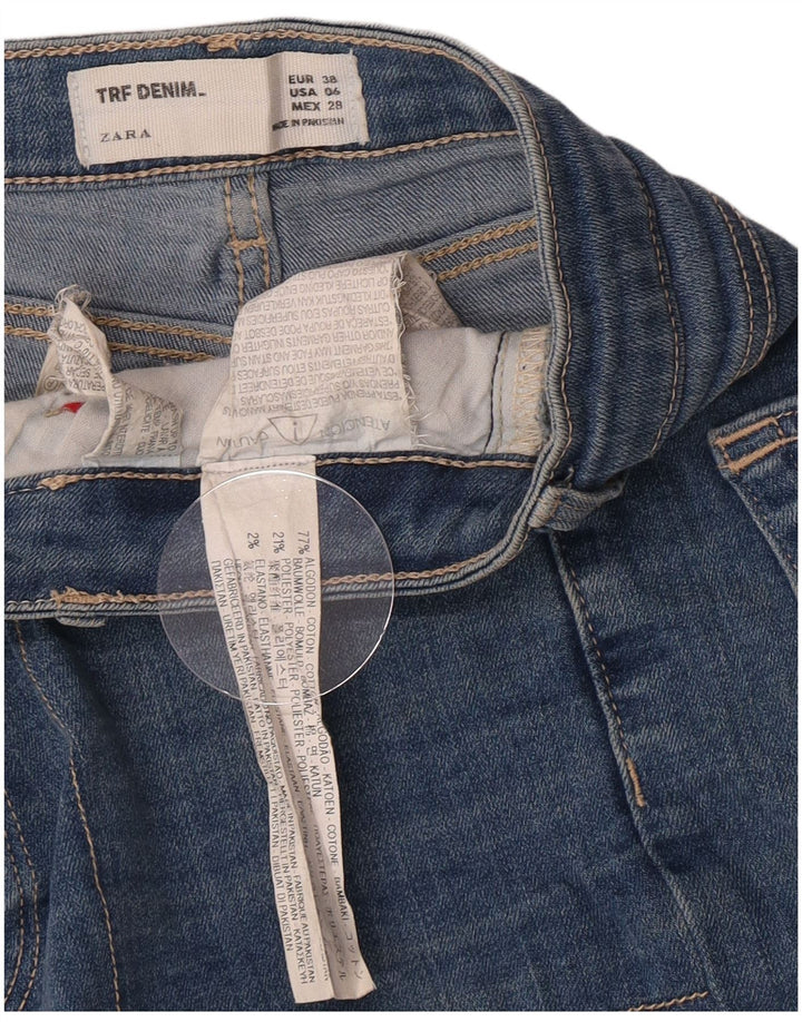 Zara Γυναικείο τζιν σορτς EU 38 Small W28 Μπλε βαμβακερό