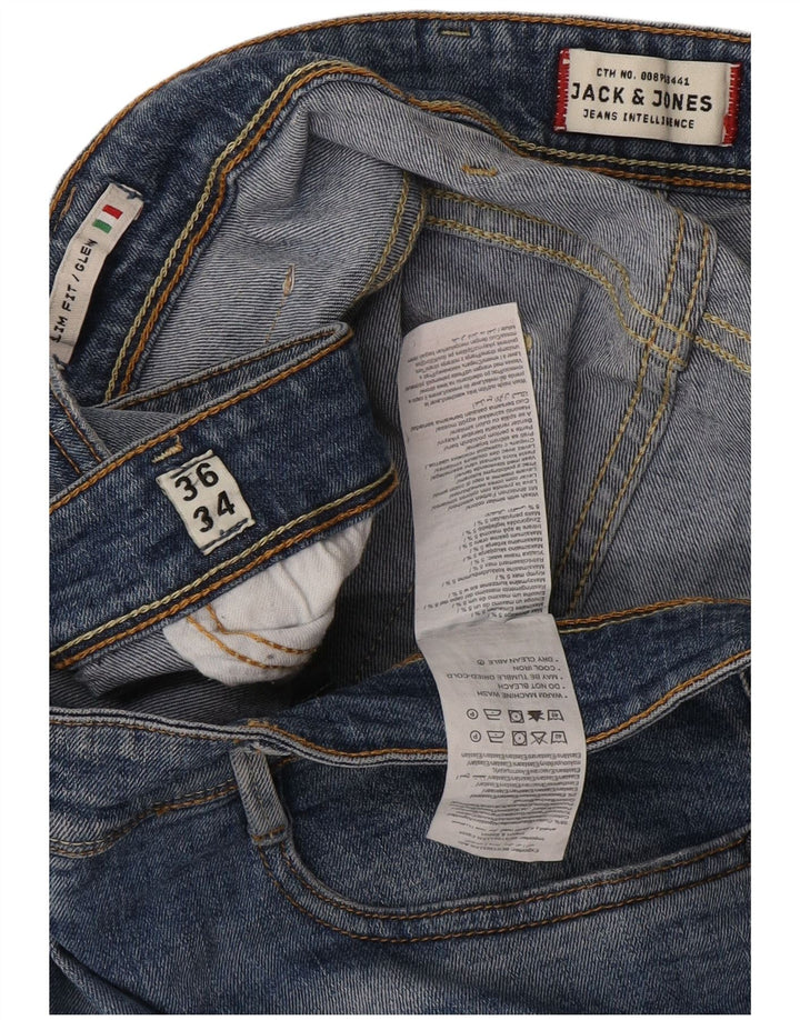 Jack & Jones Ανδρικό Τζιν GLENN Slim W36 L34 Μπλε βαμβακερό