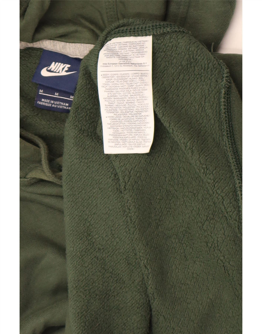 Ανδρικό φούτερ Nike, μεσαίο πράσινο βαμβακερό