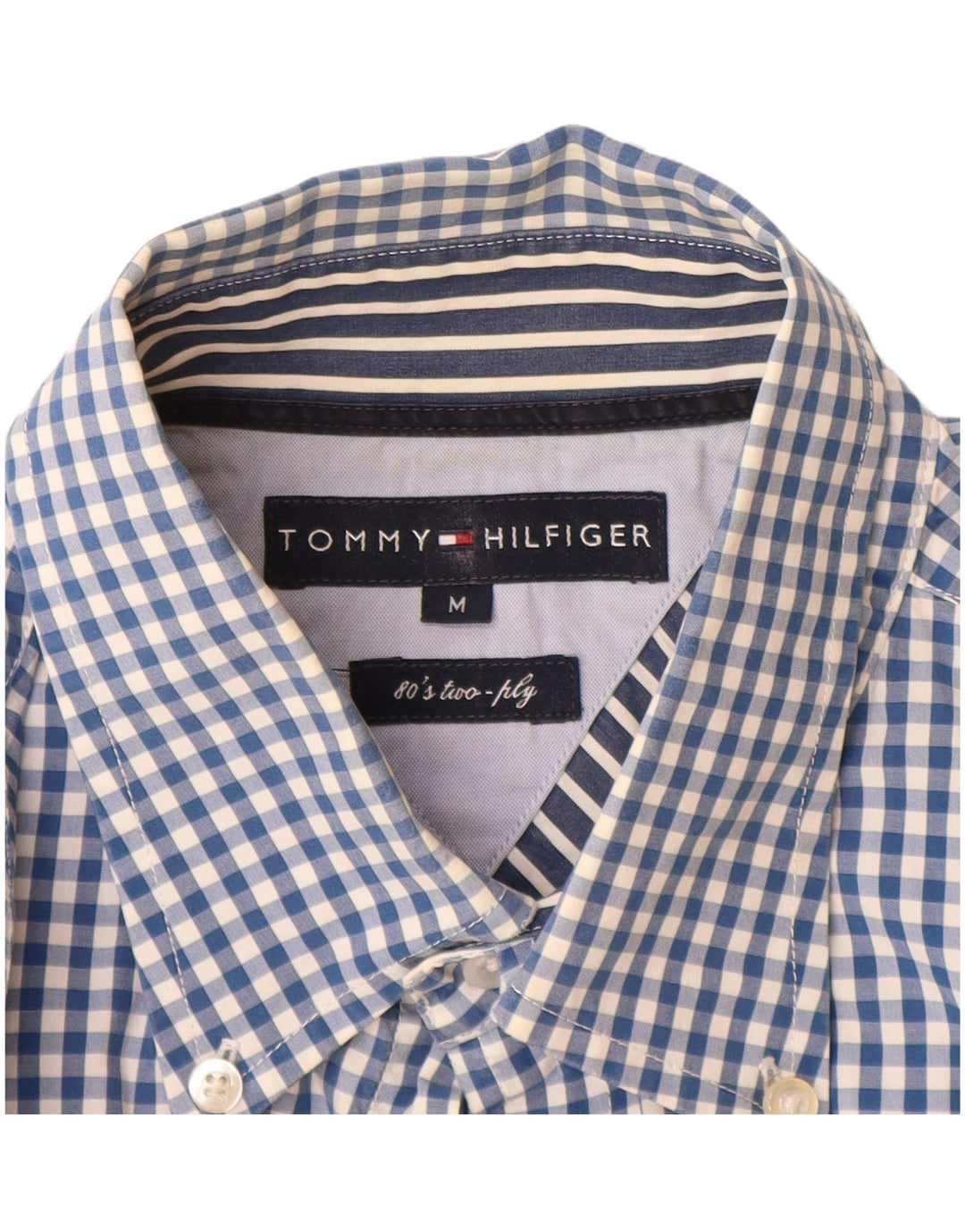 Ανδρικό καρό πουκάμισο Tommy Hilfiger, μεσαίο μπλε βαμβακερό Gingham