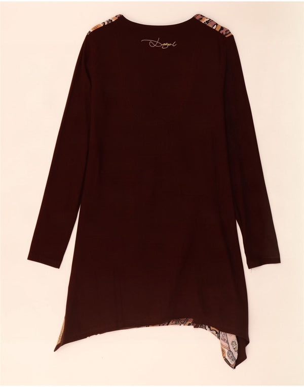 Desigual Γυναικείο μακρυμάνικο φόρεμα UK 10 Small Brown Floral