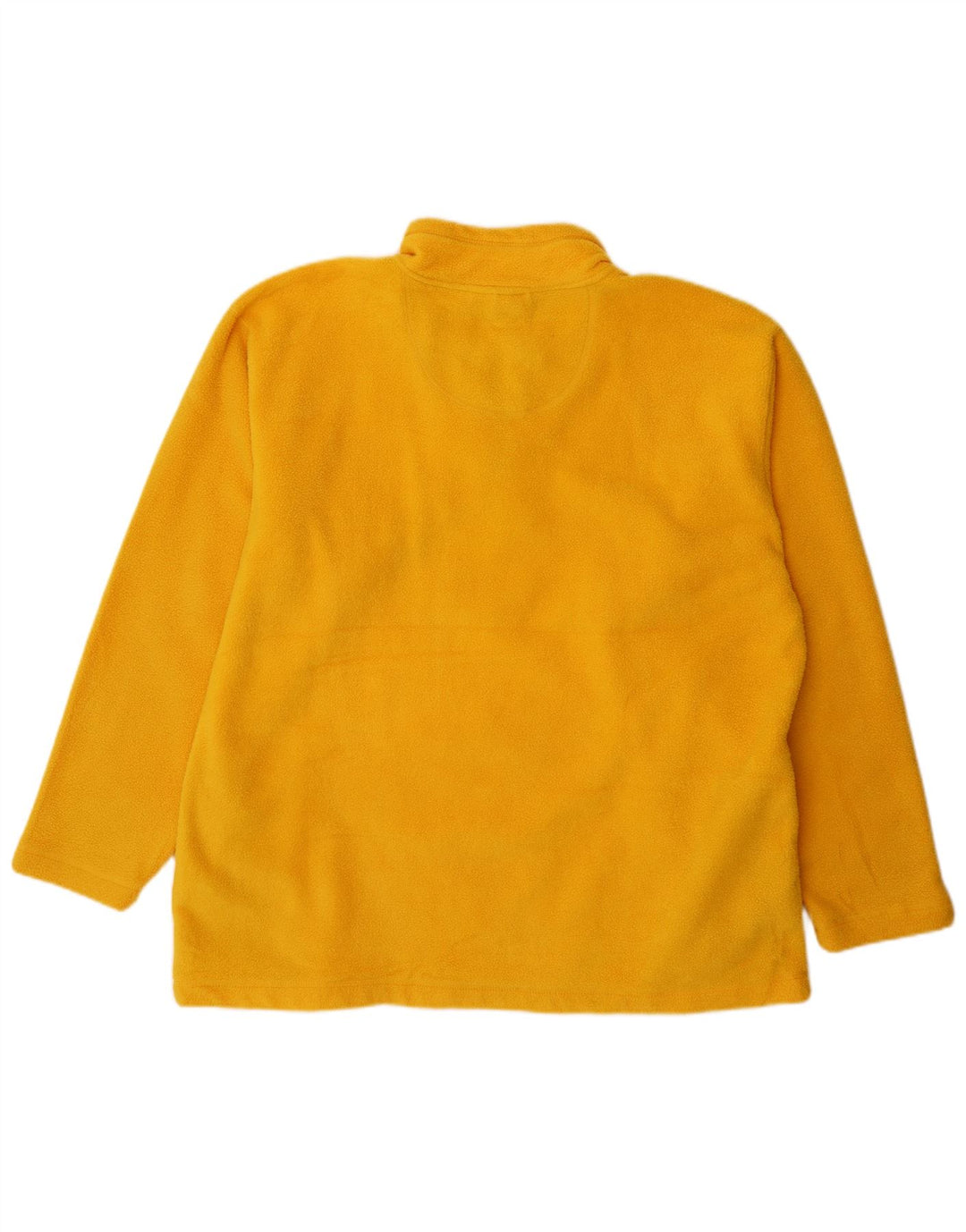 VINTAGE Ανδρικό φερμουάρ Fleece Jumper XL Κίτρινο Πολυεστέρας