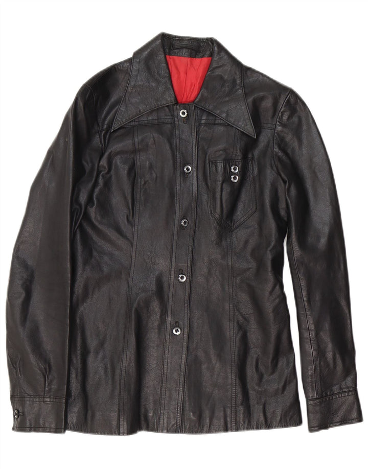 BWS Γυναικείο Δερμάτινο Μπουφάν UK 10 Small Black