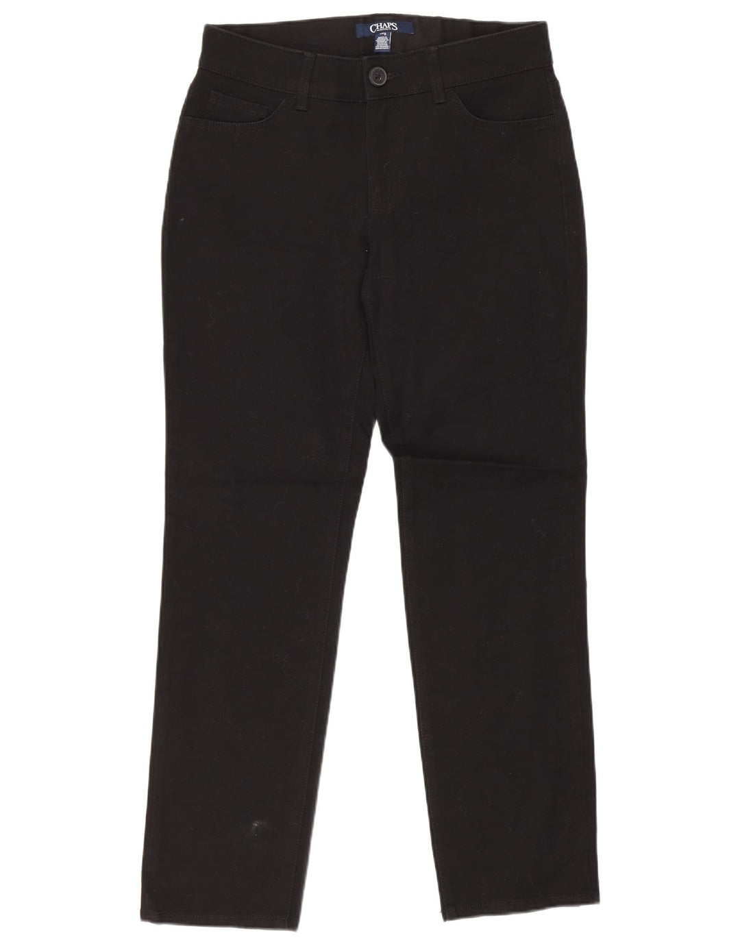 Chaps Γυναικείο ίσιο casual παντελόνι US 4 Small W27 L27 Μαύρο βαμβακερό