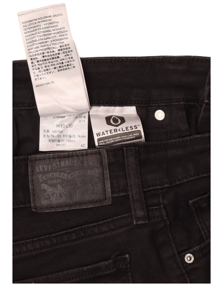 LEVI'S Γυναικείο 711 Skinny Jeans W30 L30 Μαύρο βαμβακερό