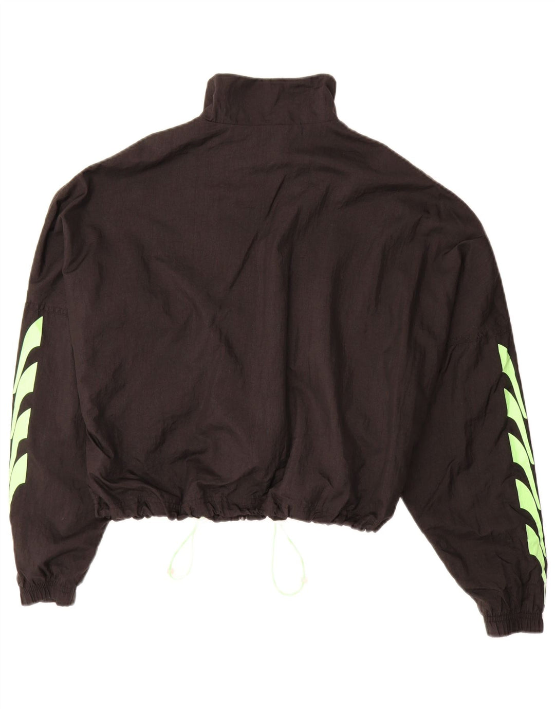 Γυναικεία αθλητική φόρμα PUMA Crop γραφικό τοπ μπουφάν UK 14 Medium Black Nylon