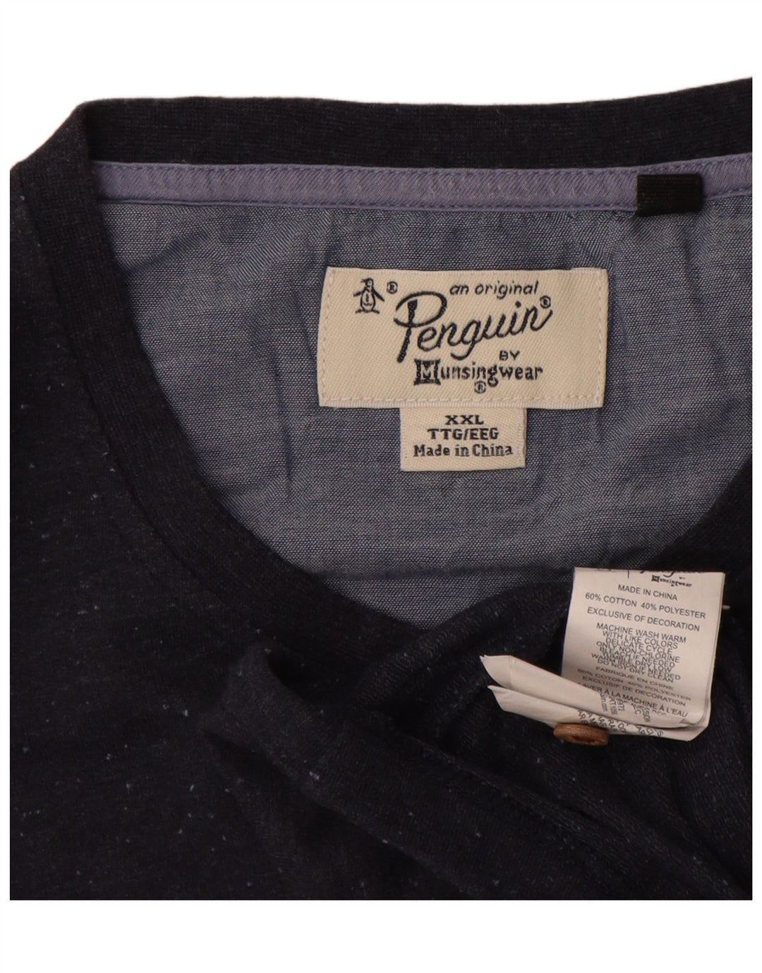 Ανδρικό T-Shirt Penguin Top 2XL Navy Blue Cotton