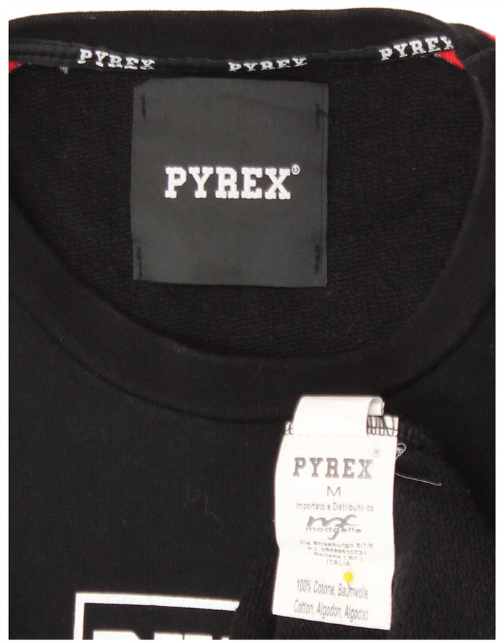 Ανδρικό γραφικό φούτερ Pyrex Jumper Μεσαίο μαύρο χρώμα, βαμβακερό