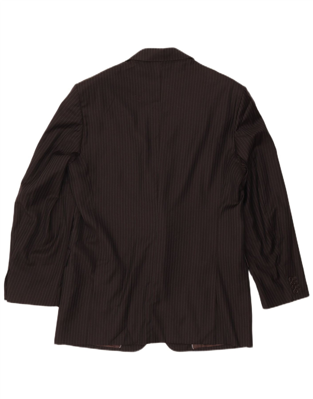 MASSIMO DUTTI Ανδρικό μπουφάν σακάκι με 2 κουμπιά EU 54 XL μαλλί με ρίγες καφέ