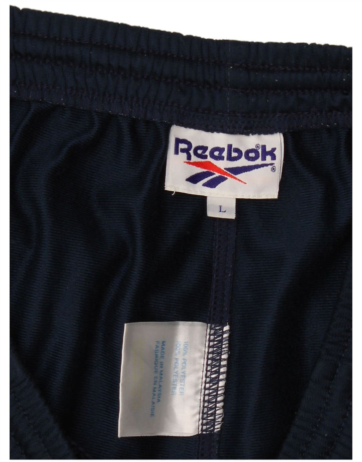 Ανδρική φόρμα Reebok Παντελόνι Joggers Large Navy Blue Colourblock