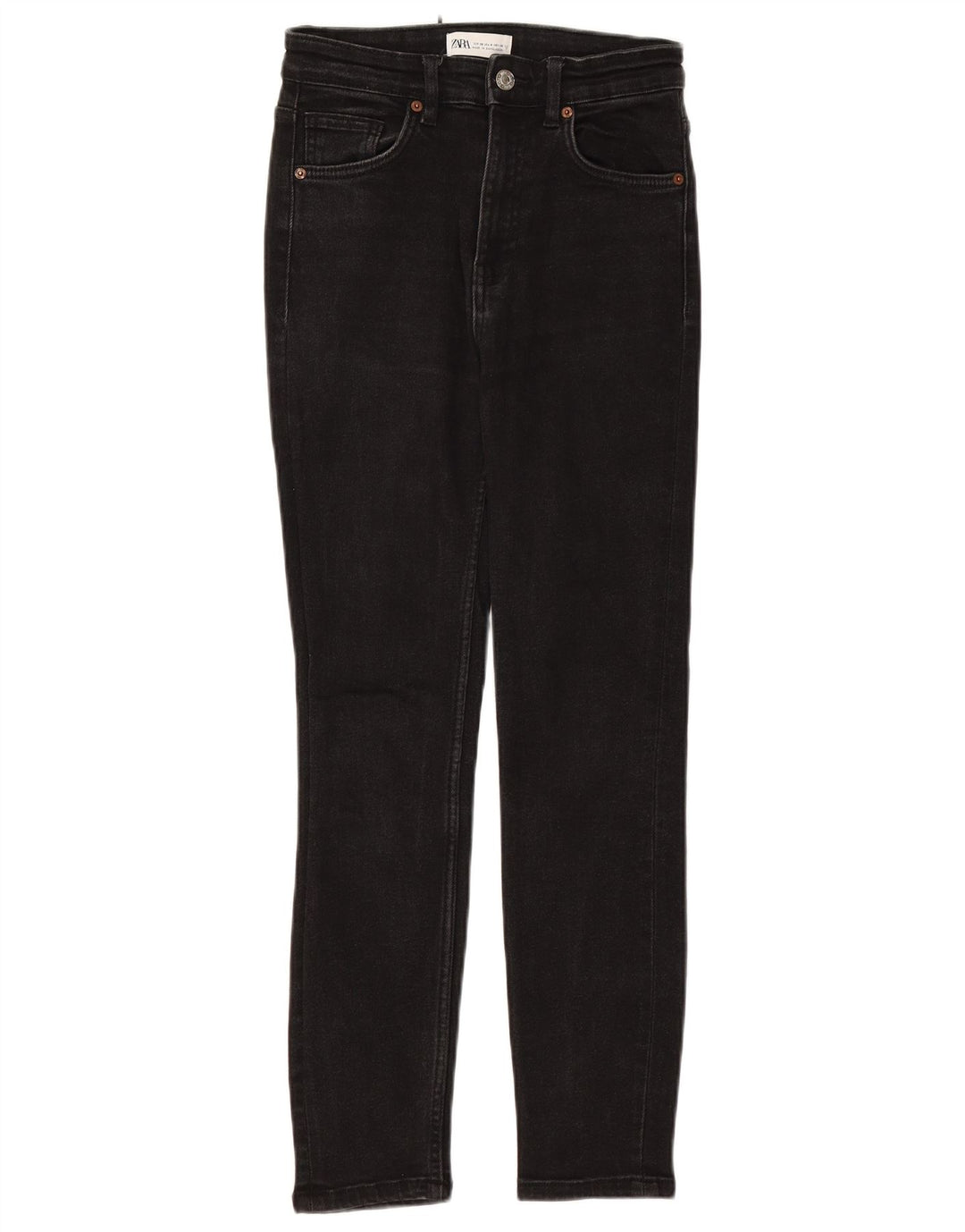 ZARA Γυναικείο Skinny Jeans EU 36 XS W26 L25 Μαύρο βαμβακερό