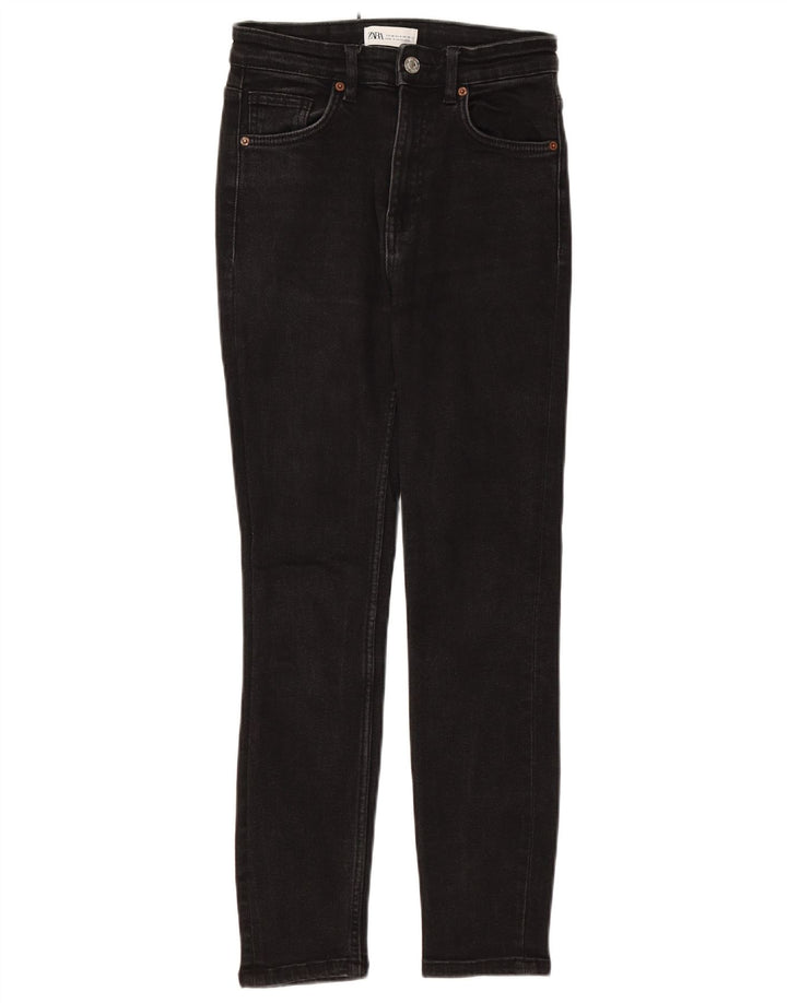 ZARA Γυναικείο Skinny Jeans EU 36 XS W26 L25 Μαύρο βαμβακερό
