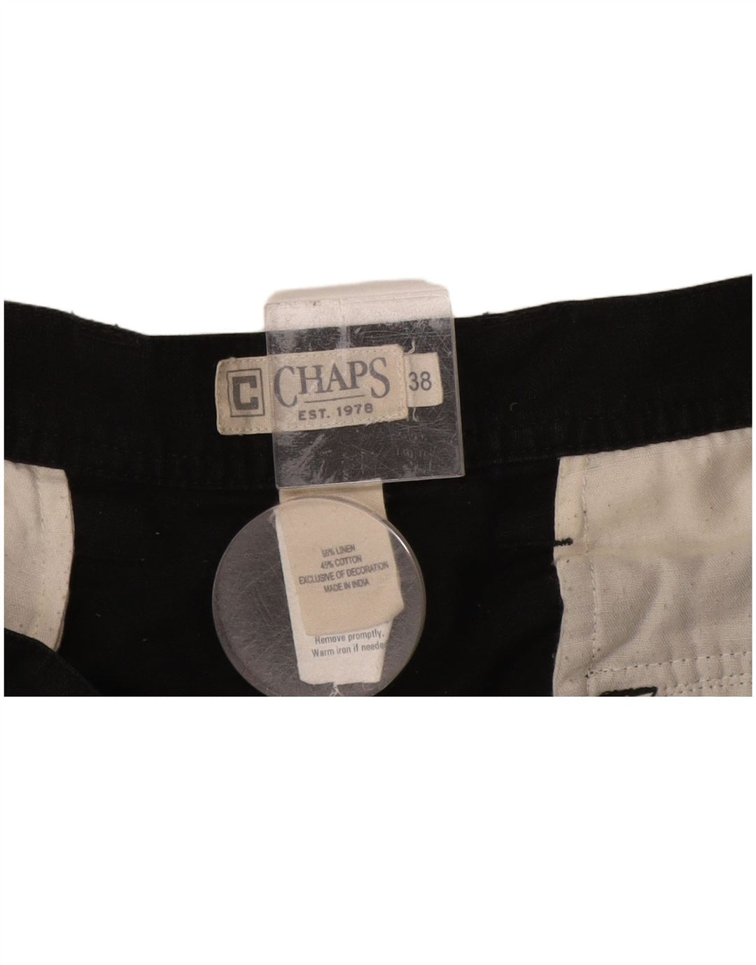 CHAPS Ανδρικό σορτς Cargo W38 XL Μαύρο λινό