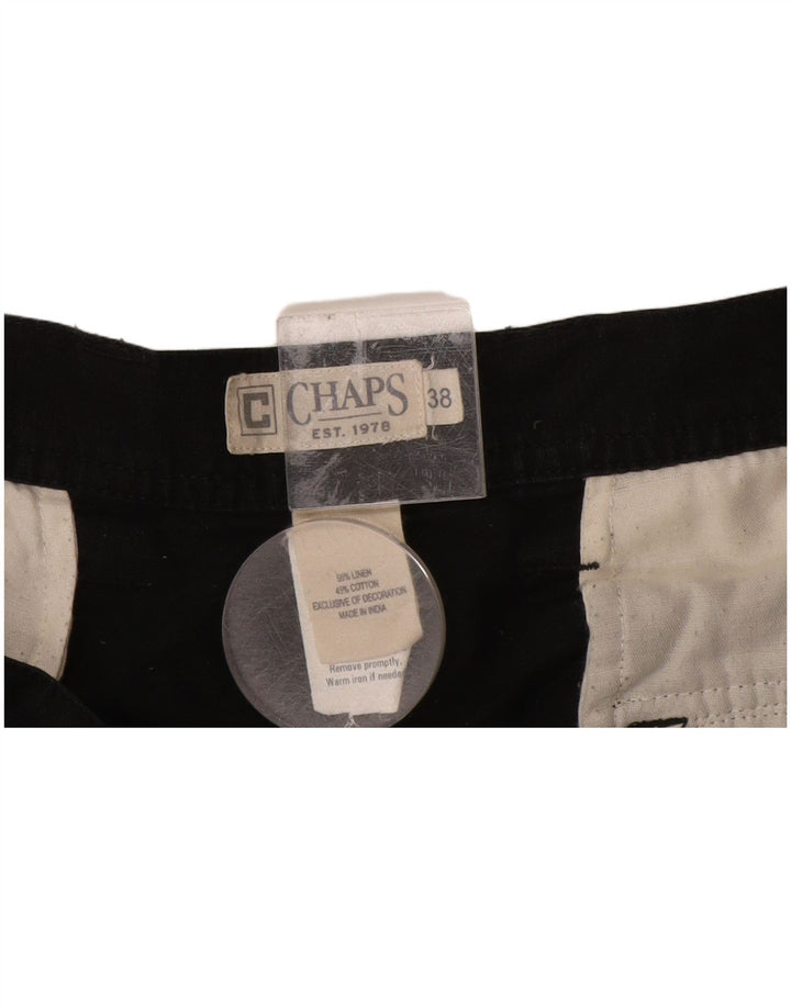 CHAPS Ανδρικό σορτς Cargo W38 XL Μαύρο λινό