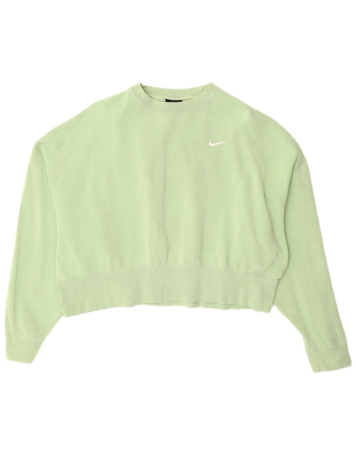 Γυναικείο φούτερ NIKE Oversized Jumper UK 10 Μικρό πράσινο βαμβακερό