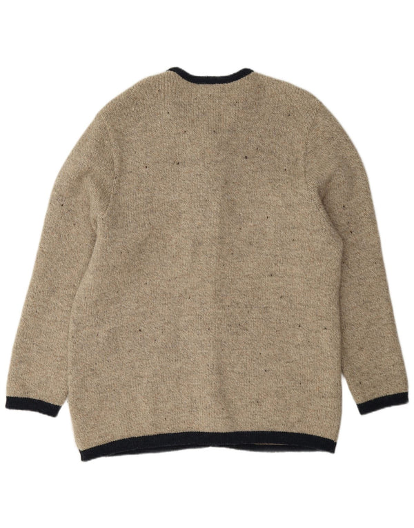 Giesswein Γυναικείο πουλόβερ με γραφικά ζακέτα UK 16 Large Grey Flecked Novelty